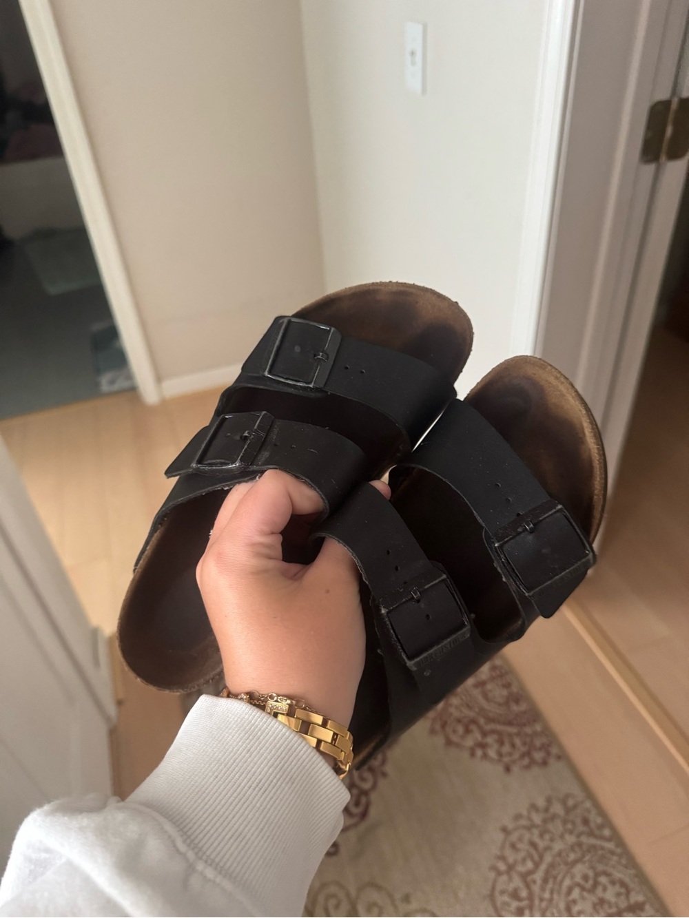 Birkenstock Black Dual-Strap Adjustable Sandals